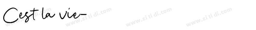 Cest la vie字体转换